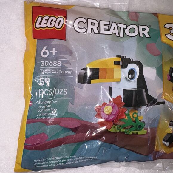 LEGO Tropical TOUCAN Bird Parrot Creator 3 in 1 GWP Polybag 30688 New Sealed - Picture 2 of 4